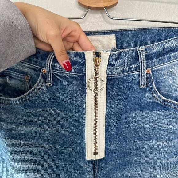 Mother The XYZ Saint Jeans 26 Better When It’s Wrong Exposed Zip Fly Distressed - Picture 4 of 13
